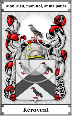 Kerovent Family Crest Download (JPG) Book Plated - 300 DPI