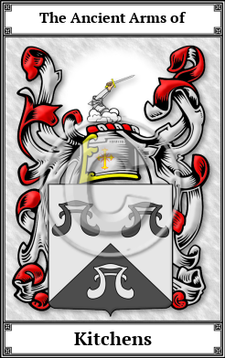 Kitchens Family Crest Download (JPG)  Book Plated - 150 DPI