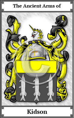 Kidson Family Crest Download (JPG)  Book Plated - 150 DPI