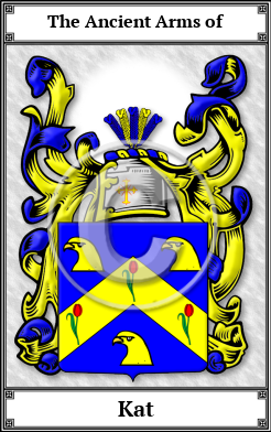 Kat Family Crest Download (JPG)  Book Plated - 150 DPI