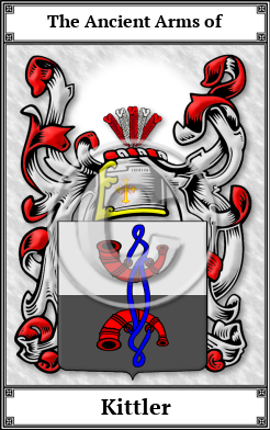 Kittler Family Crest Download (JPG)  Book Plated - 150 DPI