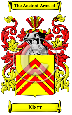 Klarr Family Crest/Coat of Arms
