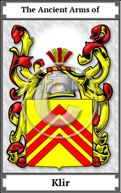 Klir Family Crest Download (JPG) Book Plated - 600 DPI