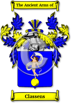Classens Family Crest Download (jpg) Legacy Series - 150 DPI