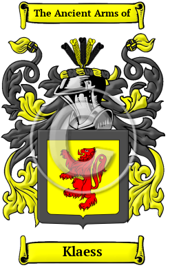 Klaess Family Crest/Coat of Arms