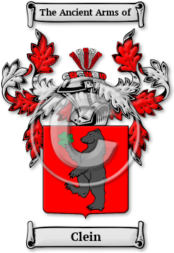 Clein Family Crest Download (jpg) Legacy Series - 150 DPI