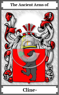 Cline- Family Crest Download (JPG)  Book Plated - 150 DPI