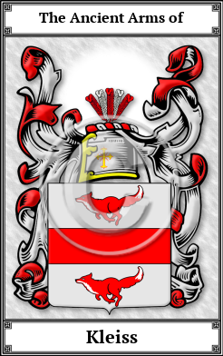Kleiss Family Crest Download (JPG) Book Plated - 600 DPI