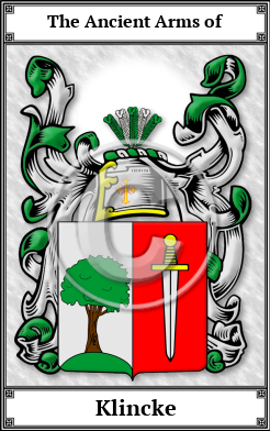 Klincke Family Crest Download (JPG)  Book Plated - 150 DPI