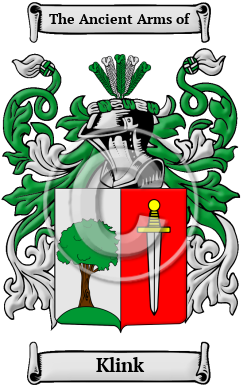 Klink Family Crest/Coat of Arms