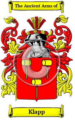 Klapp Family Crest/Coat of Arms