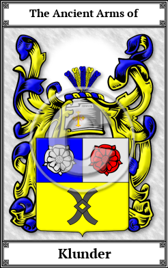 Klunder Family Crest Download (JPG)  Book Plated - 150 DPI