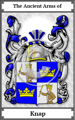 Knap Family Crest Download (JPG)  Book Plated - 150 DPI
