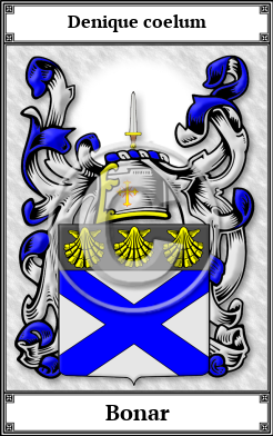Bonar Family Crest Download (JPG) Book Plated - 600 DPI