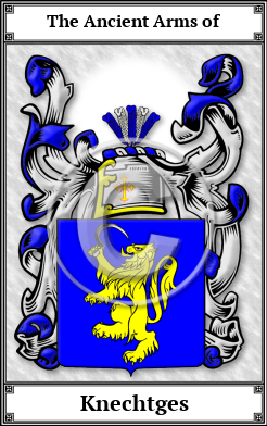 Knechtges Family Crest Download (JPG)  Book Plated - 150 DPI