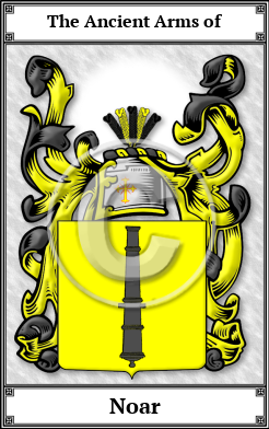 Noar Family Crest Download (JPG) Book Plated - 600 DPI
