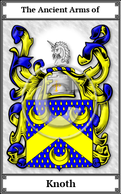 Knoth Family Crest Download (JPG)  Book Plated - 150 DPI