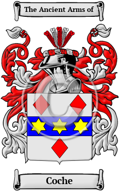 Coche Family Crest Download (JPG) Heritage Series - 600 DPI