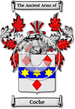 Coche Family Crest Download (jpg) Legacy Series - 150 DPI