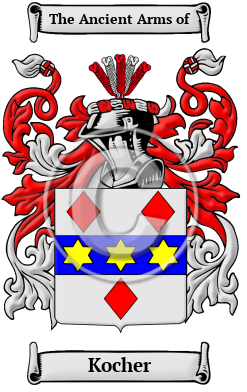 Kocher Family Crest/Coat of Arms
