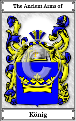 König Family Crest Download (JPG)  Book Plated - 150 DPI