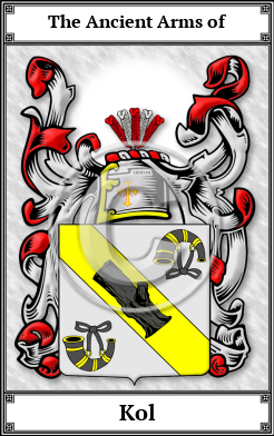 Kol Family Crest Download (JPG)  Book Plated - 150 DPI