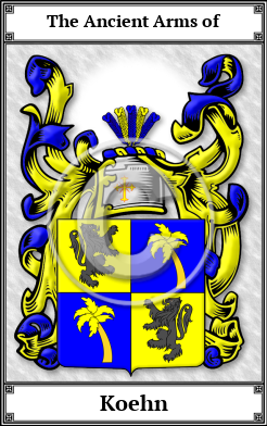 Koehn Family Crest Download (JPG)  Book Plated - 150 DPI