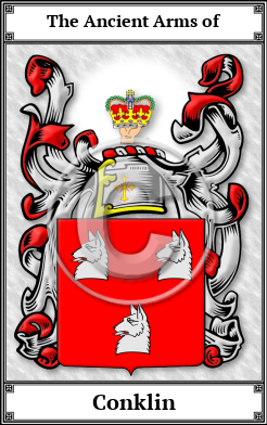 Conklin Family Crest Download (JPG)  Book Plated - 150 DPI