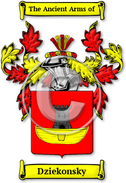 Dziekonsky Family Crest Download (JPG) Legacy Series - 600 DPI