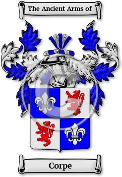 Corpe Family Crest Download (jpg) Legacy Series - 150 DPI