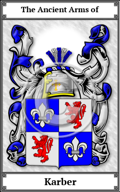 Karber Family Crest Download (JPG)  Book Plated - 150 DPI