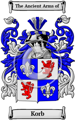 Korb Family Crest/Coat of Arms