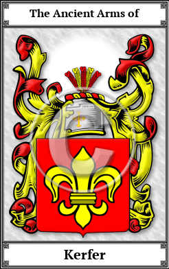 Kerfer Family Crest Download (JPG)  Book Plated - 150 DPI