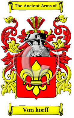 Von korff Family Crest/Coat of Arms