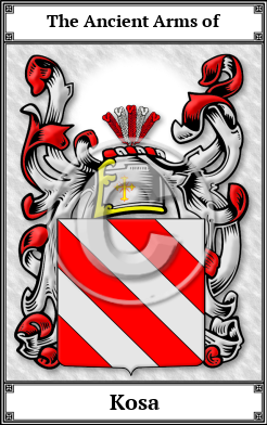 Kosa Family Crest Download (JPG)  Book Plated - 150 DPI