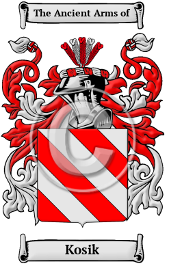 Kosik Name Meaning, Family History, Family Crest & Coats of Arms