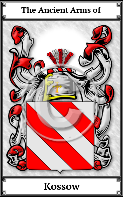 Kossow Family Crest Download (JPG) Book Plated - 600 DPI