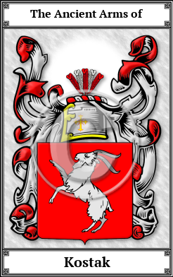 Kostak Family Crest Download (JPG)  Book Plated - 150 DPI