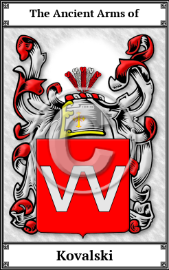 Kovalski Family Crest Download (JPG)  Book Plated - 150 DPI