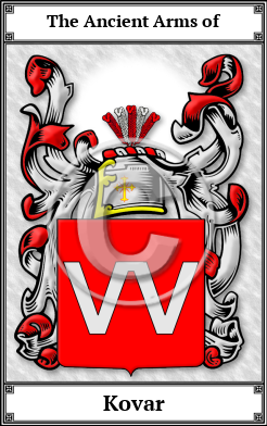 Kovar Family Crest Download (JPG)  Book Plated - 150 DPI