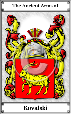 Kovalski Family Crest Download (JPG)  Book Plated - 150 DPI
