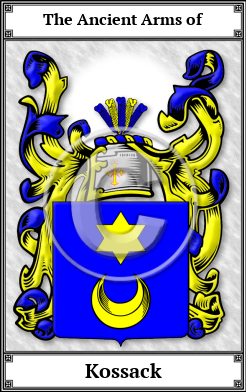 Kossack Family Crest Download (JPG)  Book Plated - 150 DPI