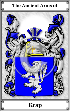 Krap Family Crest Download (JPG) Book Plated - 600 DPI
