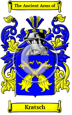 Kratsch Family Crest/Coat of Arms