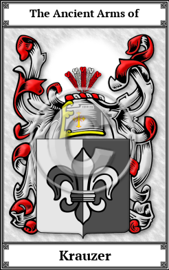 Krauzer Family Crest Download (JPG) Book Plated - 600 DPI
