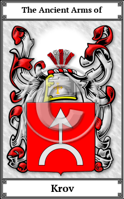 Krov Family Crest Download (JPG)  Book Plated - 150 DPI