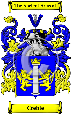Creble Family Crest/Coat of Arms