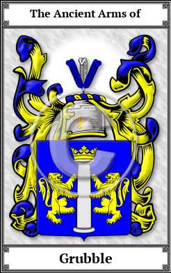 Grubble Family Crest Download (JPG) Book Plated - 600 DPI