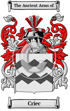 Criec Family Crest/Coat of Arms