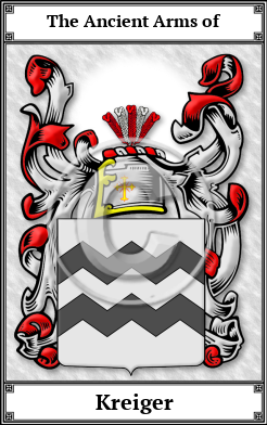 Kreiger Family Crest Download (JPG) Book Plated - 600 DPI